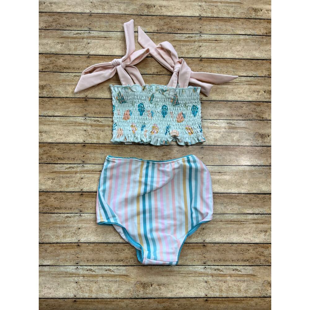 Love and Grow Summer Shells Smocked High Waist Bikini 3T - Picture 2 of 3